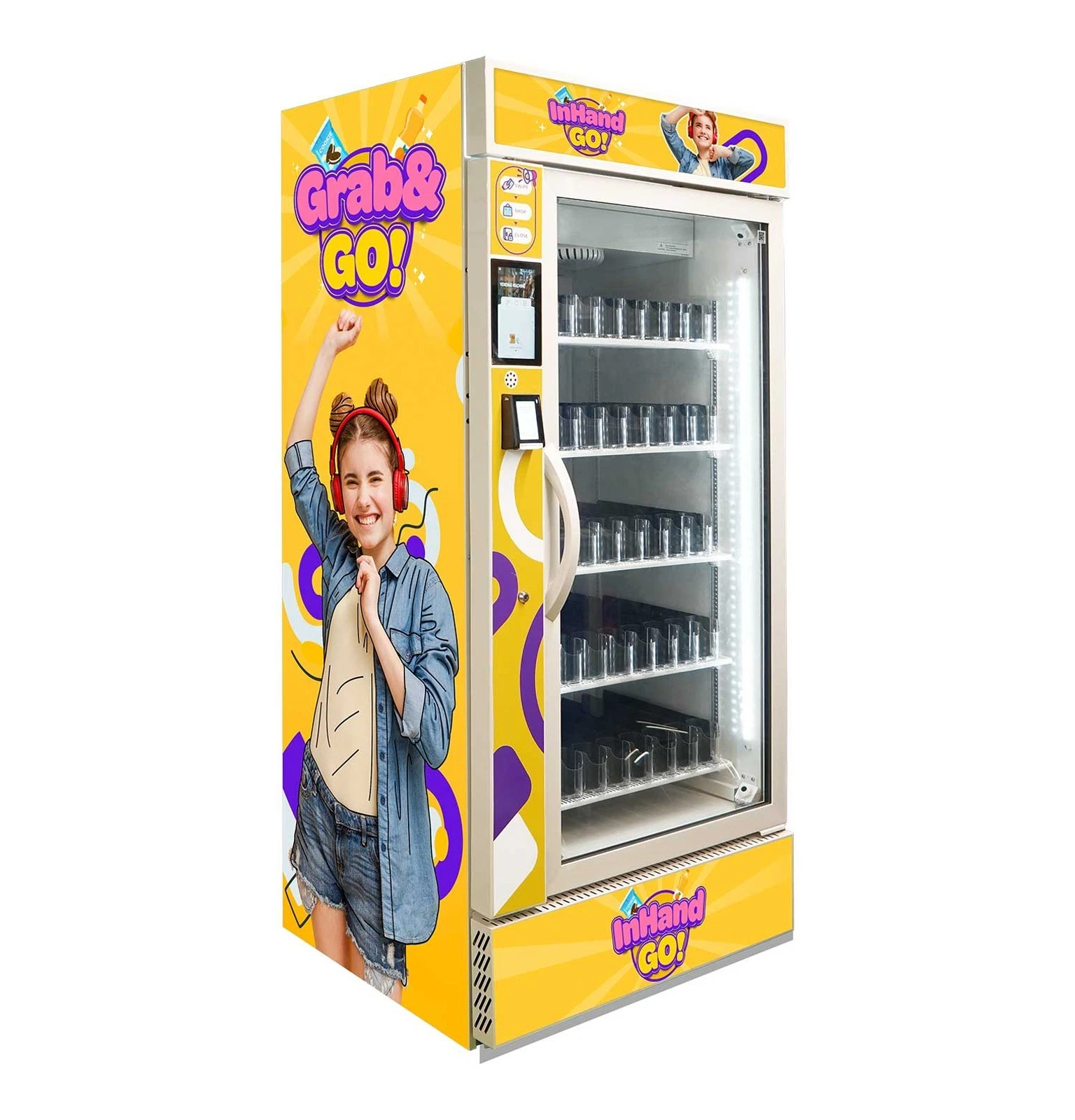 Grab & Go AI Smart Vending Machine – Cashless Snack & Drink Combo Business