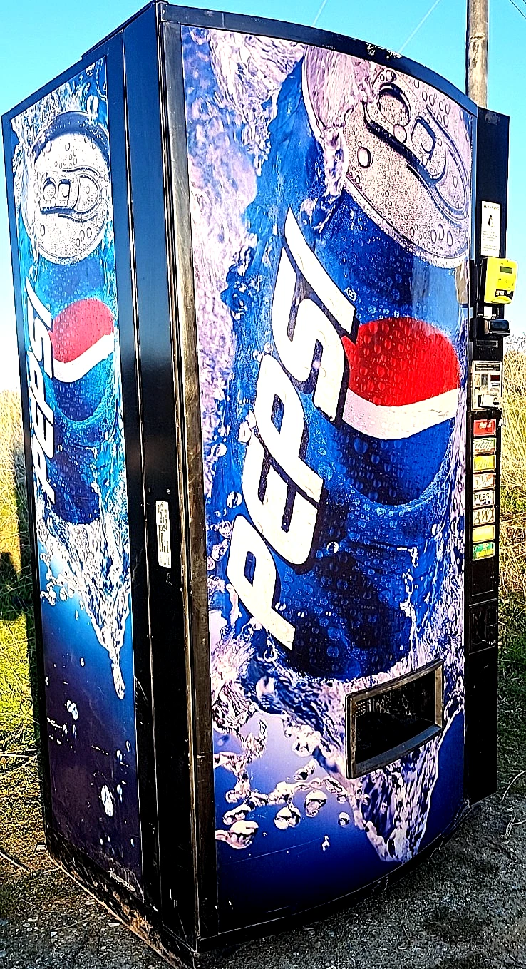 Dixie Narco 8 Select Soda Drink Vending Machine – Blue Pepsi