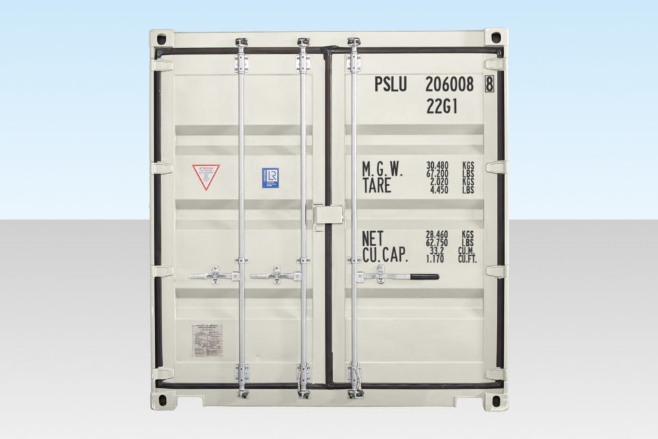 20FT SHIPPING CONTAINER (ONE TRIP) WHITE (RAL 9003) - Image 4