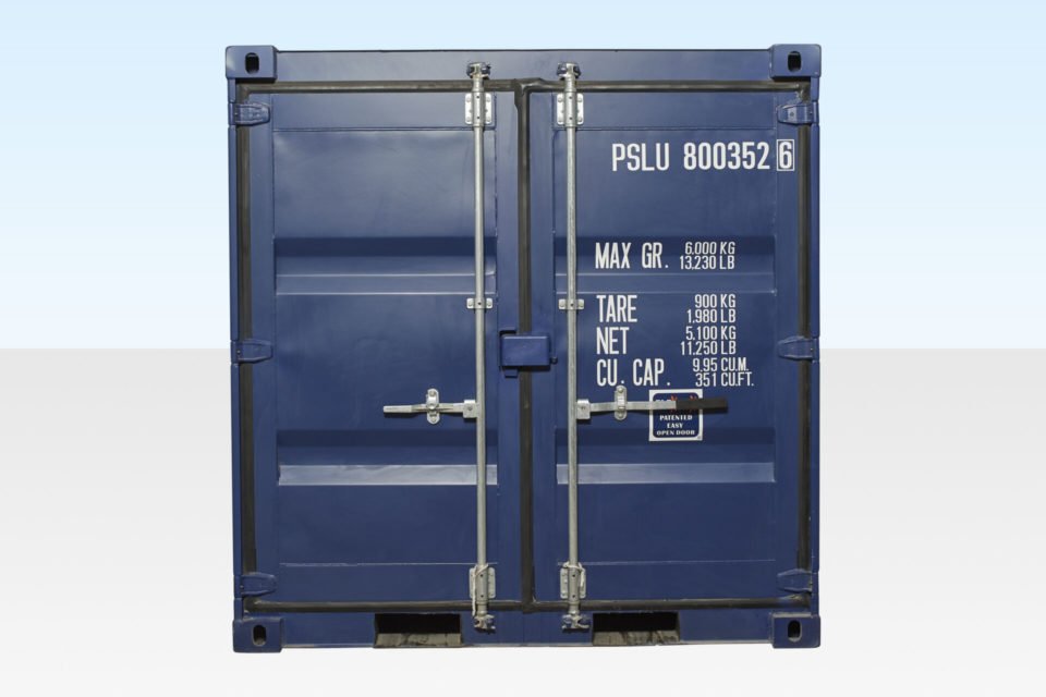8FT SHIPPING CONTAINER (ONE TRIP) BLUE (RAL 5013) - Image 3