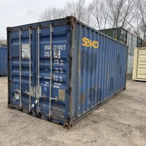 20ft Used Shipping Container – Wind & Watertight – Blue – Unit SEGU221402-1