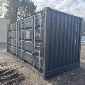 20ft Open Side New Shipping Container – Wind & Watertight – Gray