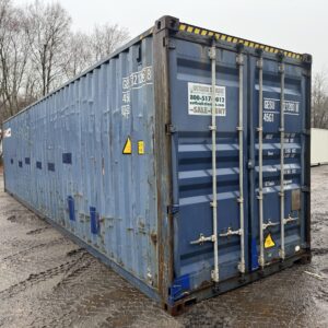 40ft Used High Cube Shipping Container – Wind & Watertight – Blue – Unit GESU621203-8