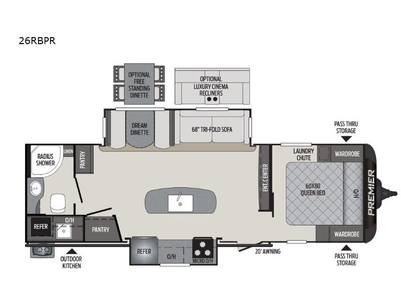 Used 2019 Keystone RV Premier Ultra Lite 26RBPR - Image 2