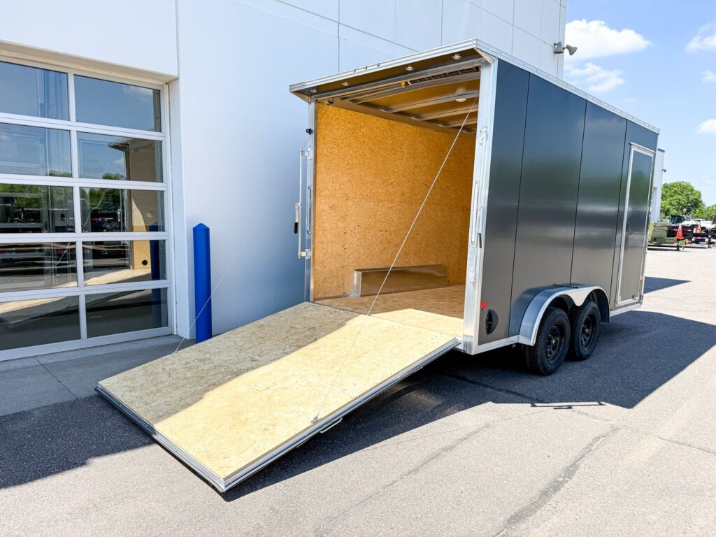 2026 EZ-HAULER 7.5X14 ALUMINUM ENCLOSED CARGO TRAILER - 7'7" INTERIOR - CHARCOAL POLYCOR