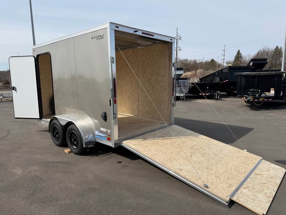 2026 LEGEND TRAILERS 7X12 ALUMINUM ENCLOSED CARGO TRAILER - 7' INTERIOR - PEWTER - Image 6