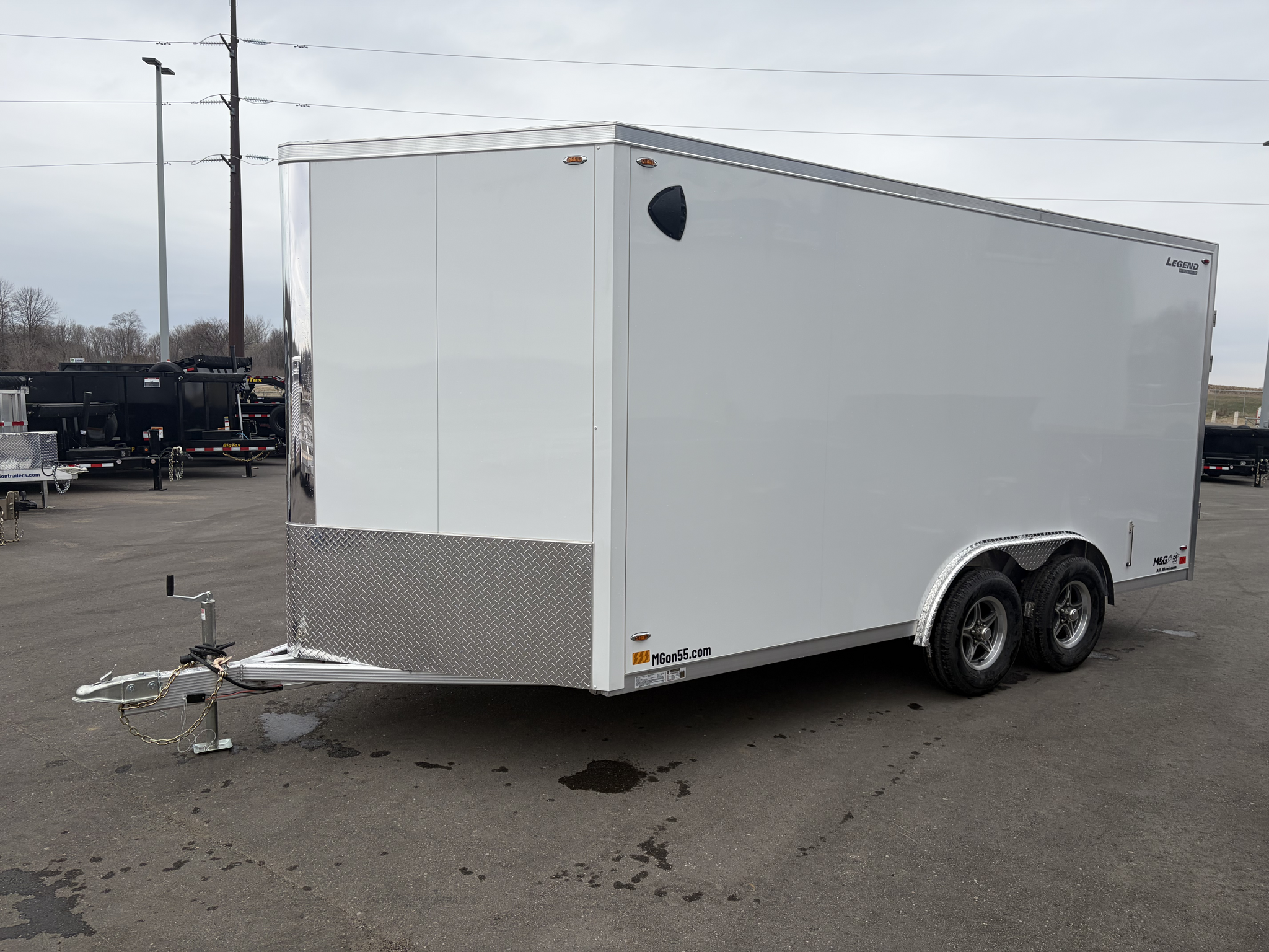 2026 LEGEND TRAILERS 8X16 ALUMINUM ENCLOSED CONTRACTOR TRAILER - 7' INTERIOR - WHITE - Image 4