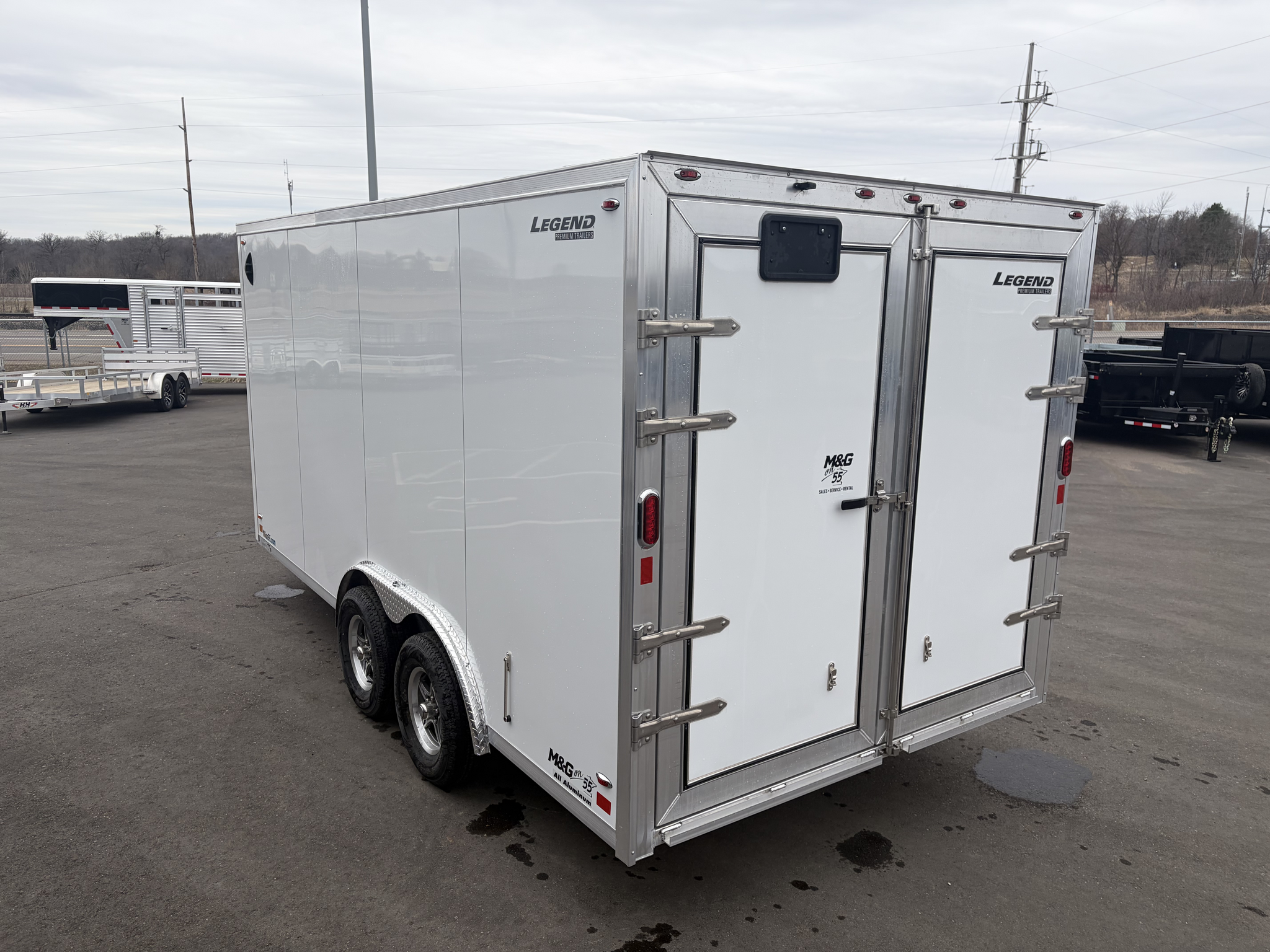 2026 LEGEND TRAILERS 8X16 ALUMINUM ENCLOSED CONTRACTOR TRAILER - 7' INTERIOR - WHITE - Image 6