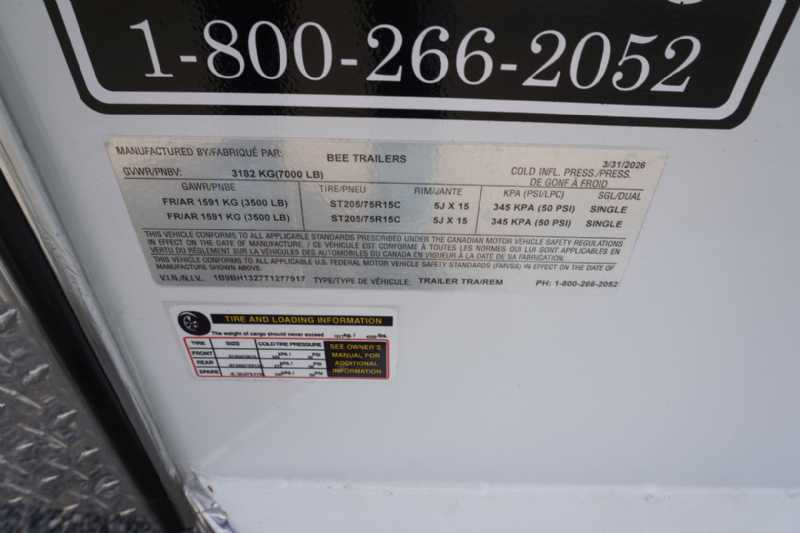 New 2026 Bee 2HBPSLDLX 2 Horse Trailer with 2' Short Wall - Image 5