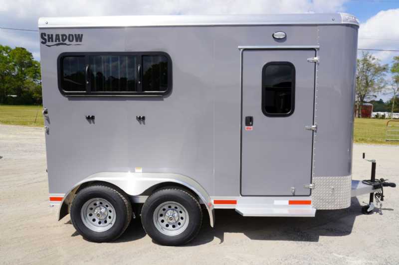 New 2026 Shadow 2HBPDLX 2 Horse Trailer with 2' Short Wall