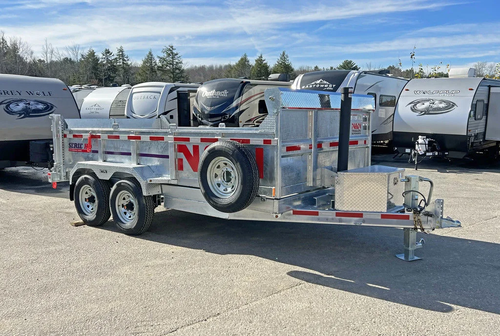 2025 N&N Trailers 7×14 14K Galvanized Hydraulic Dump Trailer - Image 4