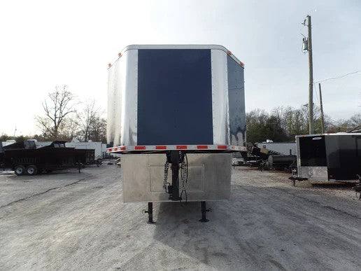 Enclosed Trailer 8.5 X 36 Indigo Blue Gooseneck Motorcycle Hauler Storage - Image 3