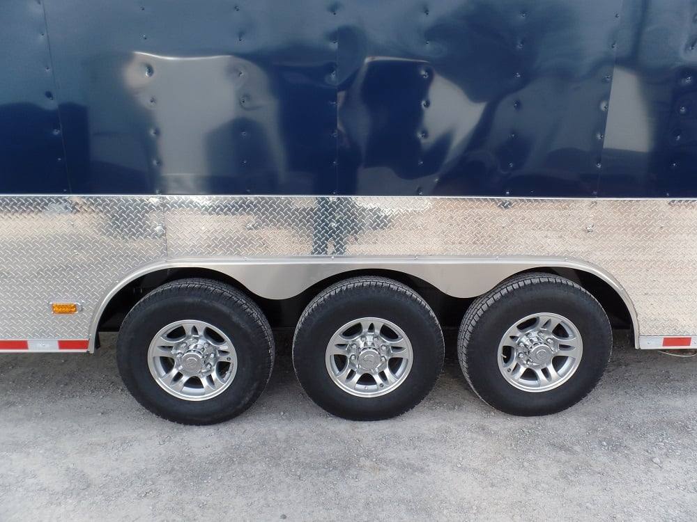 Enclosed Trailer 8.5 X 36 Indigo Blue Gooseneck Motorcycle Hauler Storage - Image 8