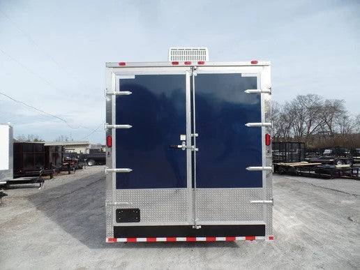 Enclosed Trailer 8.5 X 36 Indigo Blue Gooseneck Motorcycle Hauler Storage - Image 10