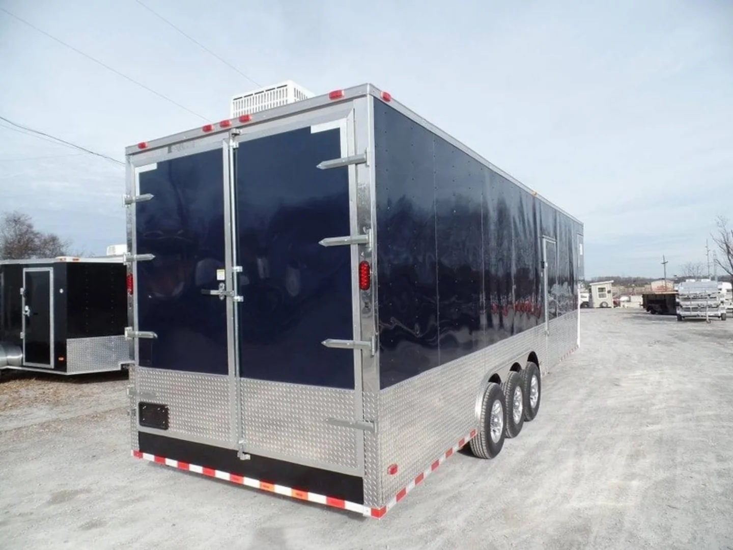 Enclosed Trailer 8.5 X 36 Indigo Blue Gooseneck Motorcycle Hauler Storage - Image 12