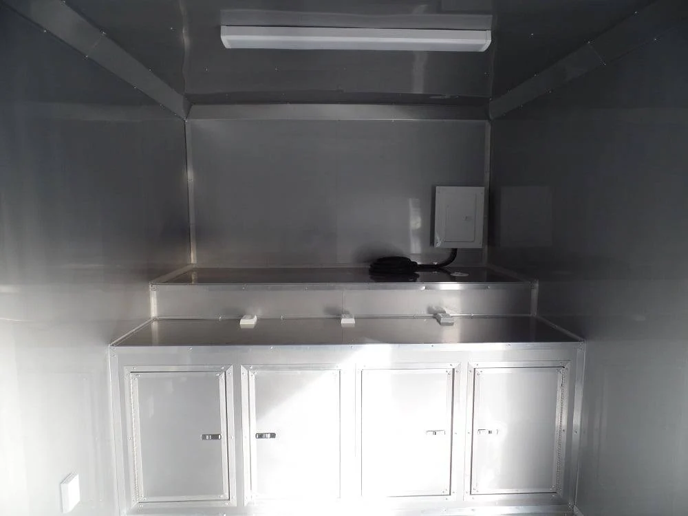 Enclosed Trailer 8.5 X 36 Indigo Blue Gooseneck Motorcycle Hauler Storage - Image 16